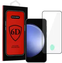 Topt Full Glue 6D Apsauginis stiklas skirtas Samsung Galaxy S22/S23 Juodas (with fingerprint unlock)