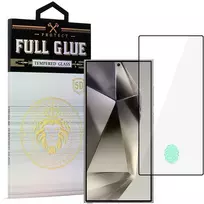 Topt Apsauginis stiklas HARD Full Glue 5D skirtas Samsung Galaxy S24 ULTRA Juodas (with fingerprint unlock)