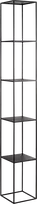 Customform Knygų stovas, TENSIO PILLAR 5F, 230x30 cm, Juoda