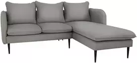 Customform Kampinė sofa, POSH P Juodas, 89x210x90 cm, Pilka