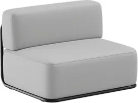 Sofa Sitsit Vieno Modulio Baldai, Šiaudai, 80x102x78 cm, Pilka