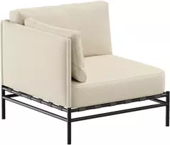 Lauko moduliniai baldai, Dandy galinis modulis, 78x78x78 cm, kreminė spalva