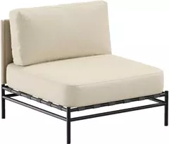 Sofa Sitsit Lauko modulinė baldų sistema, "Dandy" vieno modulio dalis, 78x78x78 cm, bežė spalva