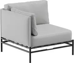 Sofa Sitsit Lauko modulinės baldai, Dandy galinis modulis, 78x78x78 cm, pilka spalva