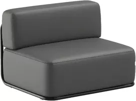Sofa Sitsit Vieno Modulio Baldas, Šiaudai, 0.8x1.02x0.78 m, Tamsiai Pilka