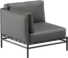 Sofa Sitsit Lauko moduliniai baldai, Dandy galinis modulis, 78x78x78 cm, tamsiai pilka spalva