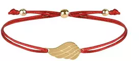 Troli Virvelinė apyrankė su Angel Wing Raudona / Gold