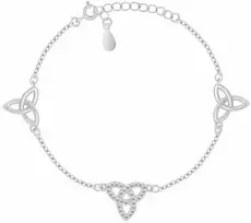 Brilio Silver Sidabrinė moteriška apyrankė Triquetra BRC214W