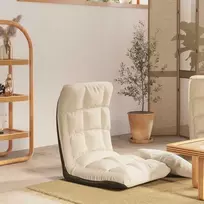 Fotelis Sulankstomas čiužinukas-kėdė, kreminės spalvos, audinys