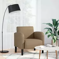 Fotelis Sofos kėdė su porankiais, kapučino, 54cm, dirbtinė oda