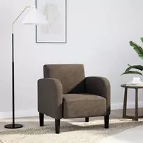 Fotelis Sofos kėdė su porankiais, tamsiai pilka, 54cm, dirbtinė oda