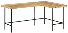 Rašomasis stalas 165x110x77 cm medžio masyvo mango ir geležies