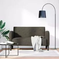 Loveseat sofa, tamsiai pilka, 110cm, dirbtinė oda
