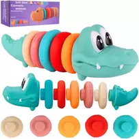 Malplay Minkštų kaladėlių bokštas Krokodilas, 23cm