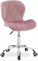 Pasukamas fotelis Spiner, rožinis chromas