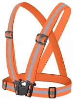 Hurtel Reflective petnešos dviračiui motociklui bėgiojimui šviesą atspindinti liemenė oranžinė