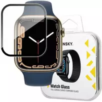 Wozinsky Hibridinis apsauginis stiklas Apple Watch 7/8/9 41mm Watch Glass juodas