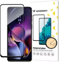 Wozinsky Grūdintas stiklas 9H viso ekrano Motorola Moto G54 su juodu Full Glue rėmeliu