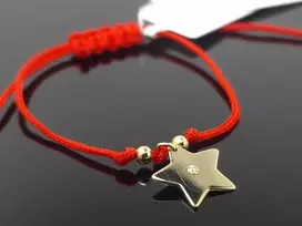 Kazka Auksinė apyrankė Žvaigždutė su briliantu