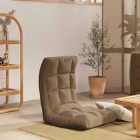 Fotelis Sulankstomas čiužinukas-kėdė, taupe spalvos, audinys