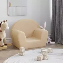 vaikiškos sofos kremas, minkštas pliušas