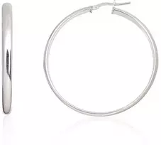 Sidabriniai auskarai –žiedai - 6.7 g. - 46 mm.