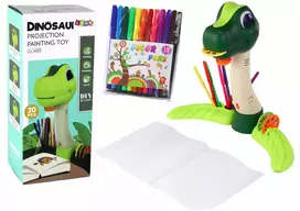 Lean Toys Dinozaurų Piešimo Projektorius su Garsais ir Priedais