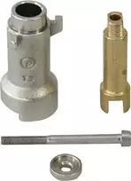 Veleno prailginimas Tinka tiek 1/4 - 3/8, tiek 1/2 colio 50 serijos, taip pat 15 ir 18 mm P100 slėgio rutuliniams vožtuvams iš „Pettinaroli“.