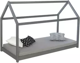 Homestyle4U Vaikiška lova, 166x87.5x141 cm, pilka