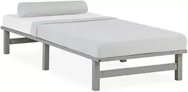 Homestyle4U Lova, 90x200x28 cm, Pilka