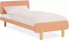 Homestyle4U Viengulė lova, 95x76.5x209 cm, raudona