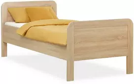 Homestyle4U Vyresnio amžiaus lova, 98.5x206x87 cm, ruda