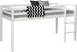 Homestyle4U Dviaukštė lova, 207.5x110x99.5 cm, balta