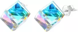 Diamond Sky Jewelry Sidabriniai auskarai moterims DiamondSky „Rubicon II (Vitrail Light)" su Swarovski kristalais