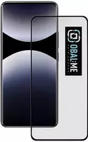 OBAL:ME 5D apsauginis stiklas Xiaomi Redmi Note 14 Pro+ 5G su juodos spalvos krašteliu