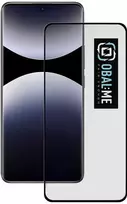 OBAL:ME 5D apsauginis stiklas Xiaomi Redmi Note 14 Pro 4G/5G/Poco X7 5G su juodos spalvos krašteliu