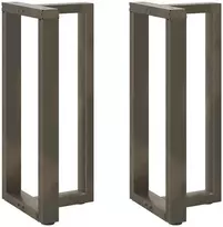 Baro stalo kojos, T formos, 2 vnt., juodos, 50x35x(90-91) cm, plienas