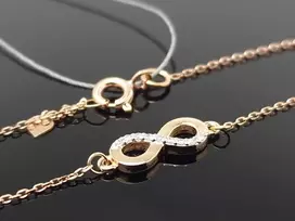 Best Diamonds Auksinė apyrankė su baltais briliantais "Begalybė"