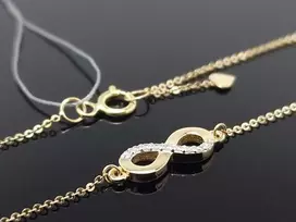 Best Diamonds Geltono aukso apyrankė su baltais briliantais "Begalybė"