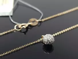 Best Diamonds Geltono aukso grandinėlė su baltais briliantais