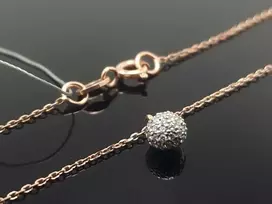 Best Diamonds Auksinė grandinėlė su baltais briliantais