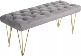 Homcom Suoliukas prieškambaryje Batų suoliukas su aksominiu užvalkalu, sėdimoji dalis, aksomas, pilka, 116x44,5x49cm