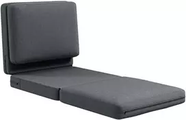 Fotelis HOMCOM Grindų sofa "3-in-1" Išskleidžiama aksomo išvaizdos sofa-lova, minkšta sofa-lova iki 240 kg keliamosios galios, skirta miegamajam, svetainei, tamsiai pilka