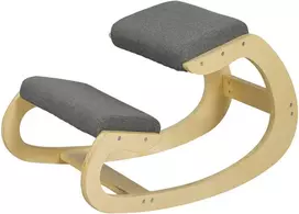 HOMCOM Ergonominė kėdė, supamoji kėdė, namų biuro kėdė, skirta pagerinti laikyseną, pilka