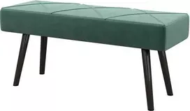 Homcom Minkštas aksomo išvaizdos suolas, lovos suolas, prieškambario suolas su X raštu, iki 120 kg, skirtas miegamajam, 100x36x45 cm, žalias