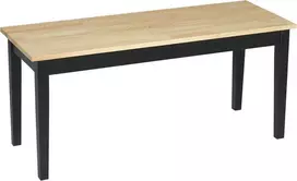 HOMCOM 2 vietų suoliukas, medinis suoliukas, virtuvės suoliukas, svetainės suoliukas, iki 220 kg, pušies mediena, natūralus, 102x36x45 cm