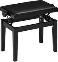 Homcom Reguliuojamo aukščio fortepijono taburetė 63 x 33 x 45-56 cm