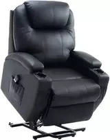 Homcom Fotelis su atsikėlimo funkcija, TV fotelis su laikymo krepšiu 84 x 92 x 109 cm
