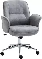 Vinsetto biuro kėdė, moderni darbo kėdė su supimosi funkcija, reguliuojamo aukščio, ergonomiška, 360° besisukantys ratukai