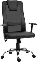 Vinsetto Ergonomiška pasukama biuro kėdė, reguliuojamo aukščio, PU oda, juoda, 66x73x108-118 cm